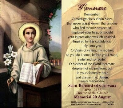 St Bernard and prayer